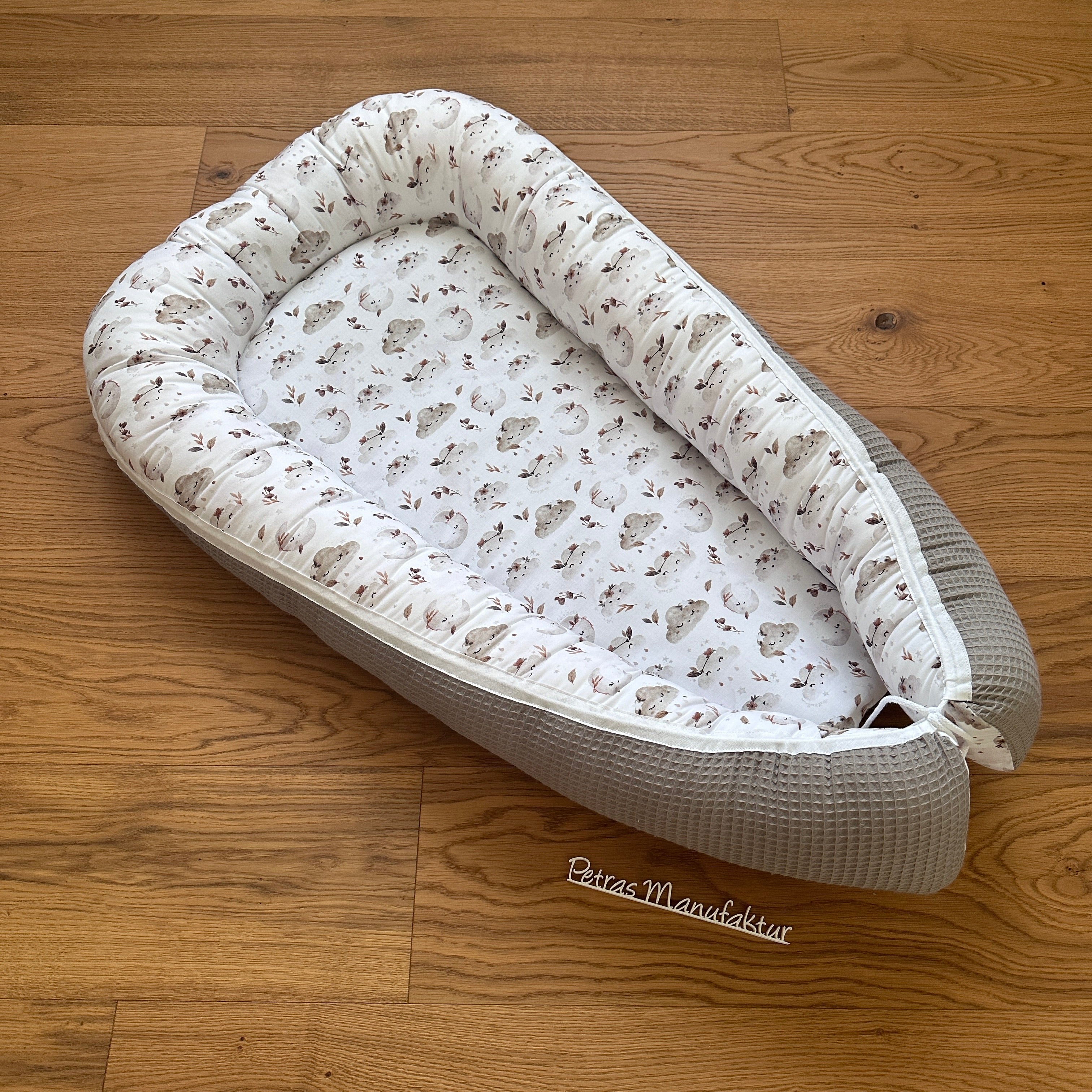 Babynestchen "Wolken beige"